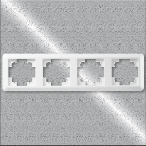 Rahmen McPower Cup 4-fach, weiß