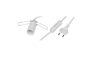 Lampenfassung McShine E14 mit 1,5m Kabel, Schalter und Eurostecker