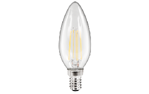 LED Filament Kerzenlampe McShine ''Filed'', E14, 4W, 490 lm, warmweiß, klar