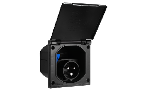 CEE-Einspeisesteckdose McPower, 16A, Klappdeckel, IP44