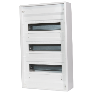 Aufputz-Kleinverteiler VISION36+6, mit Steckklemme, 3-reihig, 305x515x99mm