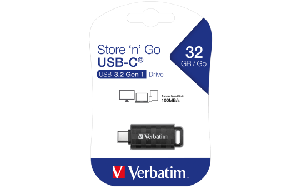 USB-C 3.2 Stick Verbatim, 32GB Speicher, Store 'n' Go, Typ C, Schiebemechanismus