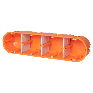 Hohlwand Gerätedose massiv, 281x68x63mm, 4-fache Ausführung, IP30