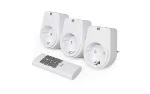 Funksteckdosen-Set McPower Comfort 3 Steckdosen + 1 Fernbedienung
