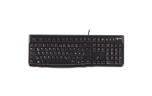 Tastatur Logitech "K120", USB, schwarz, kabelgebunden