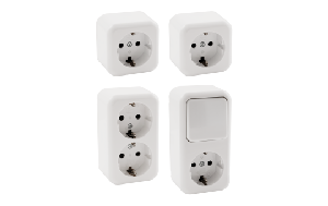 Aufputz-Set McPower Finery Garage, 4-teilig, weiß