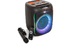 Lautsprecherbox IBIZA &quot;CUBE180&quot; 180W, akkubetrieben, Bluetooth, mit Mikrofon