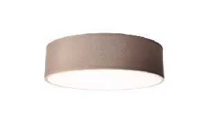 Deckenleuchte EINLICHT Fabric für 2x E27, Ø38cm, Taupe, Stoffschrim
