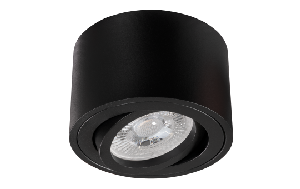 LED-Aufbauleuchte McShine, 5W, 400Lumen, 3000K, ØxH 80x50mm, schwarz