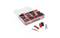 Schrumpfschlauch-Set McPower, 560-teilig in Sortimentsbox, rot&schwarz