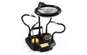 Dritte Hand mit LED-Lupe McPower ''11M'', 4W, mit USB-Anschluss