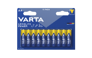 Mignon-Batterie VARTA ''Longlife Power'', Alkaline, 1,5V, LR06, Typ AA, 10er-Blister