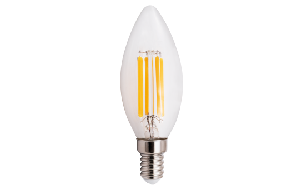 LED Filament Kerzenlampe McShine Filed, E14, 6W, 820 lm, warmweiß, klar