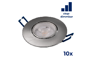 LED-Einbauleuchte McShine EL-313D 4,5W, 450lm, 3000K, step-dimmbar, 10er-Pack