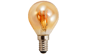LED Filament Tropfenlampe McShine Retro E14, 2W, 150lm, warmweiß,goldenes Glas
