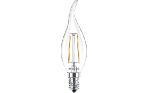 LED Filament-Kerzenlampe Philips &quot;CorePro&quot;, E14, 2W, 2700K, 250lm, 230V, klar