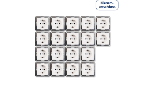 Schutzkontakt-Steckdose McPower Flair 250V~/16A, UP, Steckanschluss, 18er-Pack