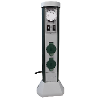 Mechanische Zeitschaltuhr, 2-fach Steckdose, für den Außenbereich, IP44