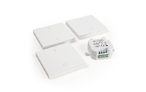 Funk-Schalter Set McPower ''Comfort'' Empfänger + 3x Wandtaster, max. 2300W