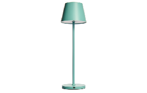 LED-Tischleuchte ROLF KERN „Club“ 38cm, Türkis, Akku, dimmbar