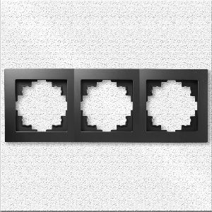 Rahmen McPower Flair, 3-fach, matt schwarz