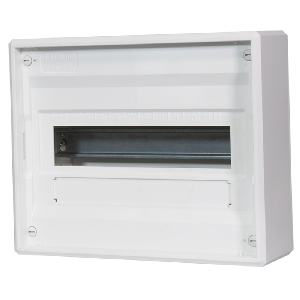 Aufputz-Kleinverteiler VISION12+2, mit Steckklemme, 1-reihig, 305x250x99mm