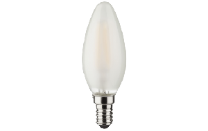 LED Filament Kerzenlampe, E14, 4W, 470lm, 2700K, warmweiß, matt, 3er Set