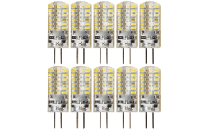 LED-Stiftsockellampe McShine Silicia, G4, 2W, 160lm, warmweiß, 10er-Pack