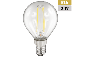 LED Filament Tropfenlampe McShine Filed, E14, 2W, 260 lm, warmweiß, klar