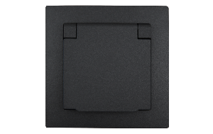 Schutzkontakt-Steckdose McPower Flair, 250V~/16A, UP, IP44, anthrazit