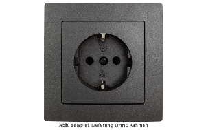 Schutzkontakt-Steckdose McPower Flair 250V~/16A, UP, Einsteckschutz, anthrazit