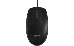 Maus Logitech B100, USB, 800dpi, schwarz, kabelgebunden