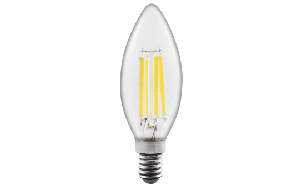 LED Filament Kerzenlampe McShine ''Filed'', 3000K, E14, 6W, 1055lm, 230V, warmweiß