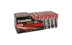 Mignon-Batterie CAMELION Plus Alkaline 1,5 V, LR6 Typ AA, 40er-Blister