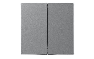 Taster McPower ''Shallow'' 2-fach, 250V~10A, UP, Steckanschluss, anthrazit