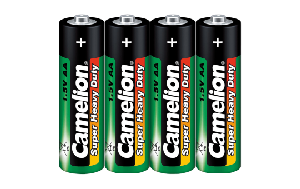 Mignon-Batterie CAMELION Super Heavy Duty, 1,5 V, Typ AA/R6, 4er-Pack