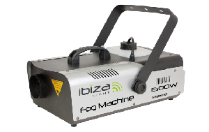 Programmierbare Nebelmaschine IBIZA ''LSM1500PRO'' 2 Fernbedienungen, DMX, 1500W
