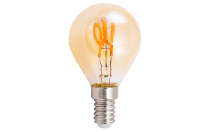 LED Filament Tropfenlampe McShine ''Retro'' E14, 1W, 90lm, warmweiß, goldenes Glas