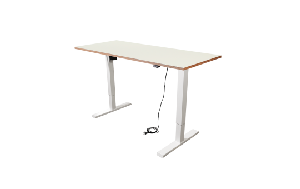 Schreibtisch imstande, Gestell smart-w + Platte 140x80cm HPL Platinweiß