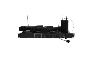 VHF-Funkmikrofon-Set IBIZA ''VHF4H'' 4-Kanäle, bis zu 60m Reichweite