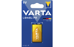 E-Block Batterie VARTA LONGLIFE Alkaline, 1,5 V, 6LR61, 1er-Blister