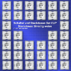 Schutzkontakt-Steckdose McPower Cup 250V~/16A, UP, Einsteckschutz, 36er-Pack