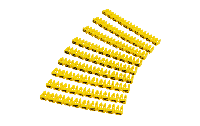 Kabelmarker-Clips McPower, bedruckt mit Buchstaben, Kabeldurchmesser bis 6mm