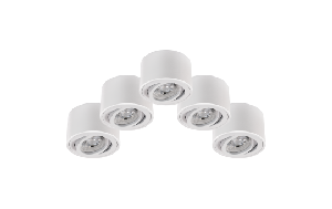 LED-Aufbauleuchte McShine, 5W, 400Lumen, 3000K, ØxH 80x50mm, 5er-Pack