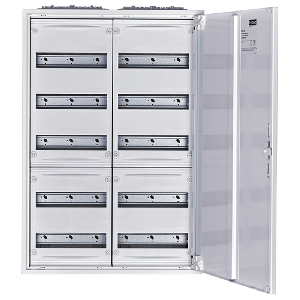 AP-Feldverteiler, FV2-5, 2-feldrig, 5 Reihen, 800x550x165mm, weiß