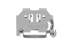 Schraubenlose Endklammer WAGO, 6mm breit, für TS 35x15 und 35x7,5, grau