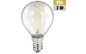 LED Filament Tropfenlampe McShine ''Filed'', E14, 2W, 260 lm, warmweiß, klar