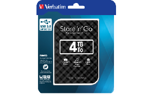 Externe Festplatte ''Store 'n' Go'' Verbatim, 4 TB Speicher, USB 3.0, inkl. Kabel