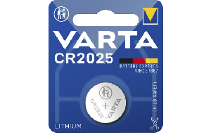 Lithium-Knopfzelle VARTA ''Electronics'', CR 2025, 170mAh, 3V, 1er-Blister