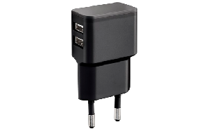 USB Ladegerät, 230V Netzteil, 2x USB-A, max. 5V/2,4A, 12 W